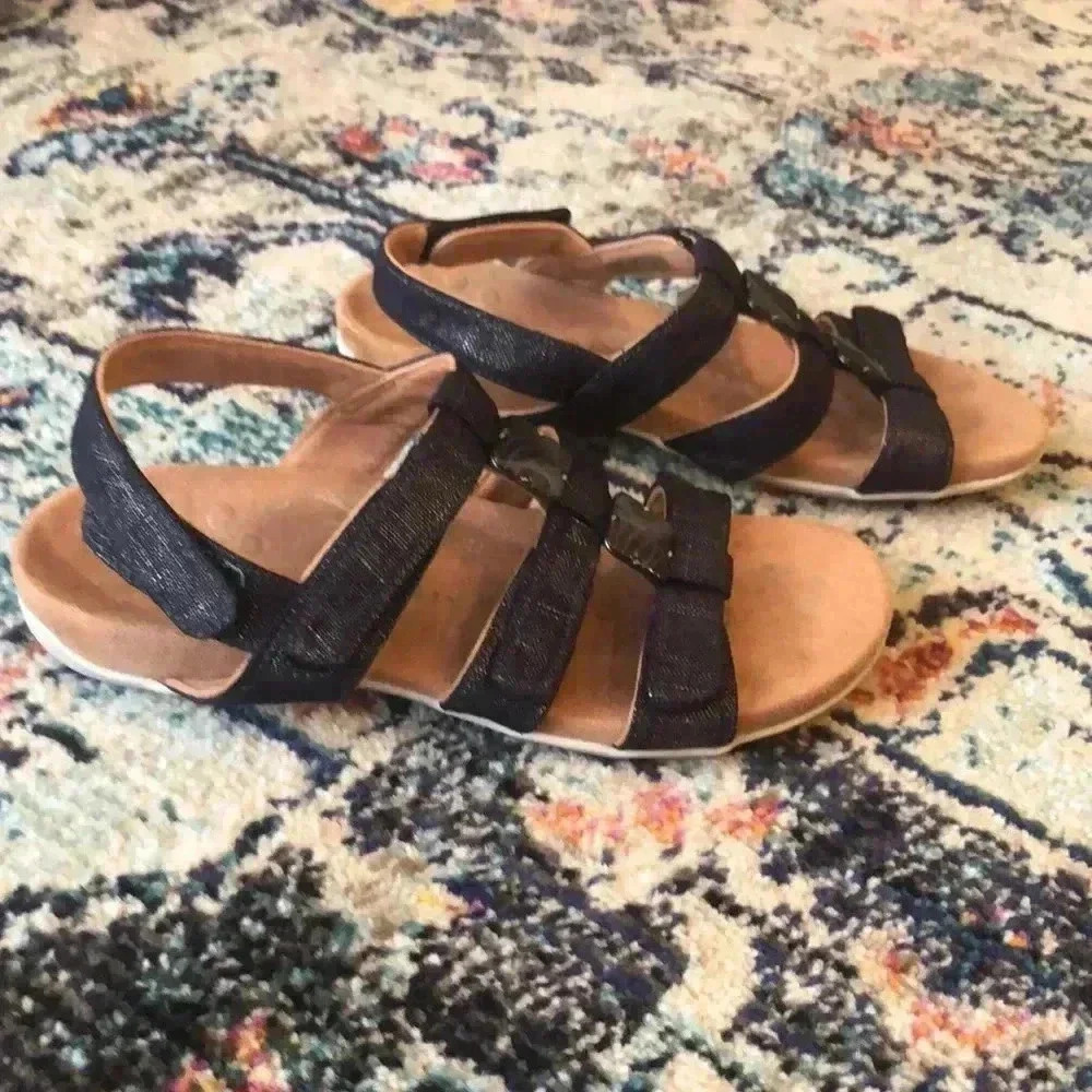 VIONIC Amber Adjustable Sandals Navy - Picture 3 of 7